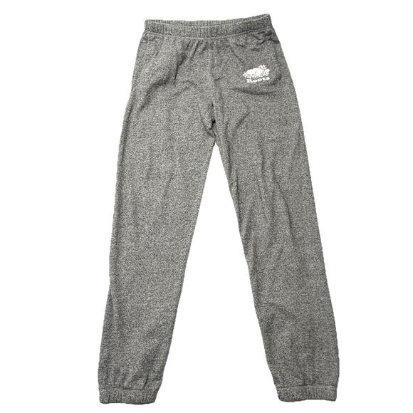 Roots Canada Joggers Sweatpants Womens S Elastic Cuffs Drawstring Gray Heathered - Picture 1 of 13